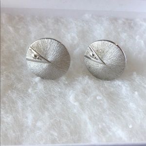 Mid Century Retro Vintage Swank Cuff Links Sliver